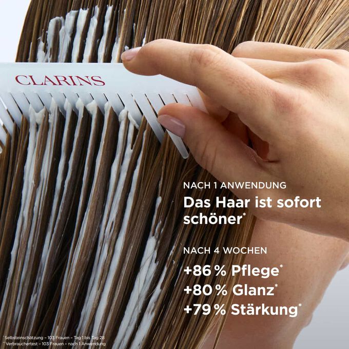 Haarmaske f&uuml;r glattes Haar: 86 % mehr Pflege und 80 % mehr Glanz f&uuml;r sofort sch&ouml;neres Haar.