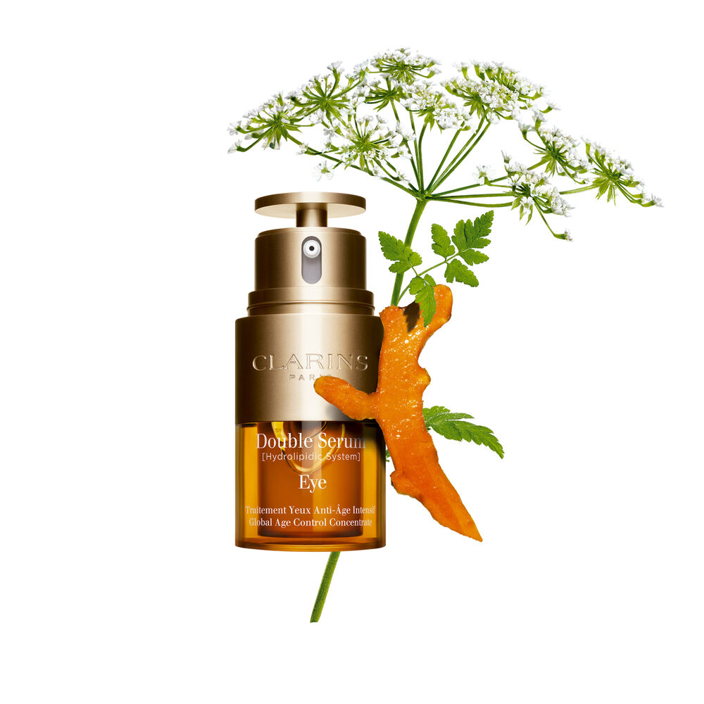 Plan produit Double Serum Eye avec ingrédients