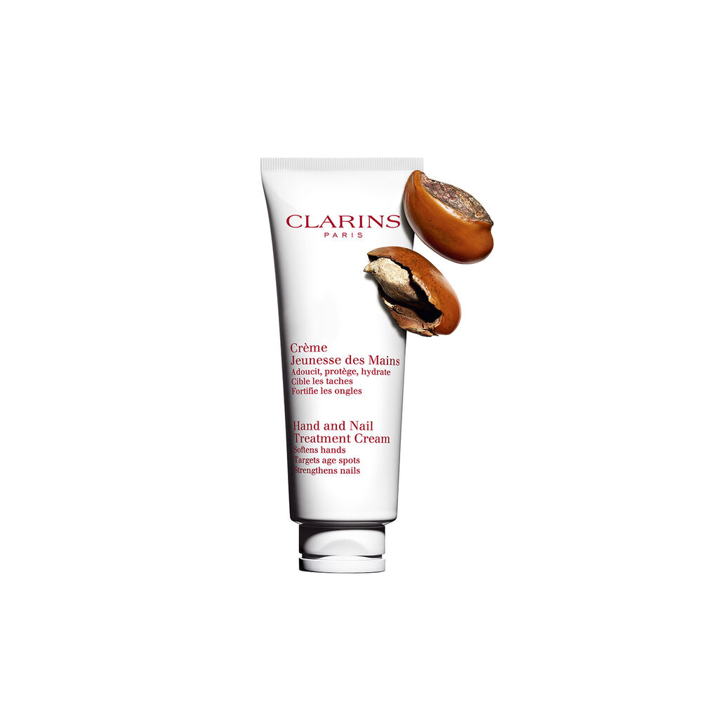 Hand and Nail Treatment Cream Packshot mit Inhaltsstoffen