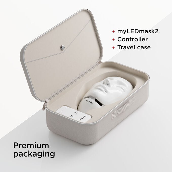 myLEDmask2 &ndash; Kollagen-Boosting Rot- und Infrarot-LED-Gesichts- und Halsmaske
