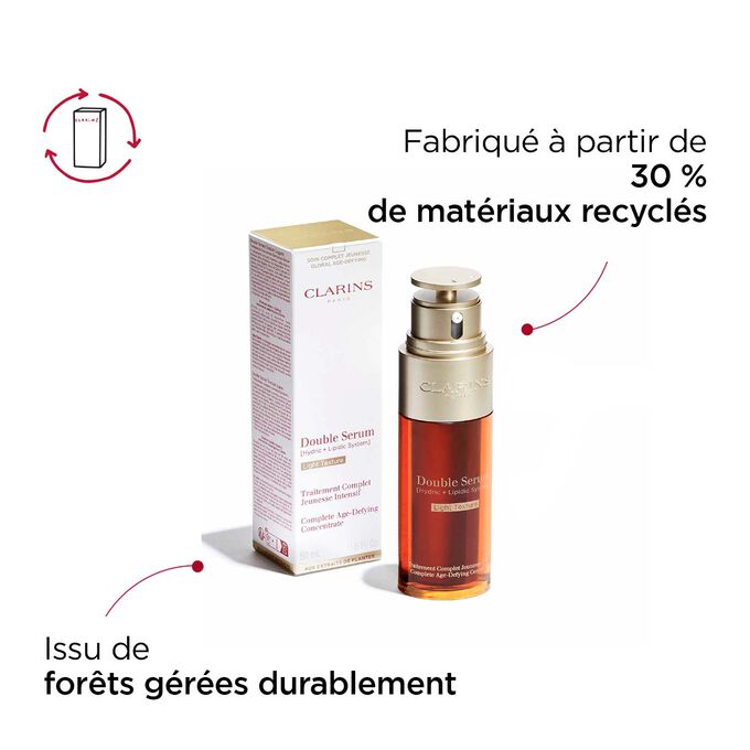 Packaging Double Serum Light Texture issu de forêts gérées durablement