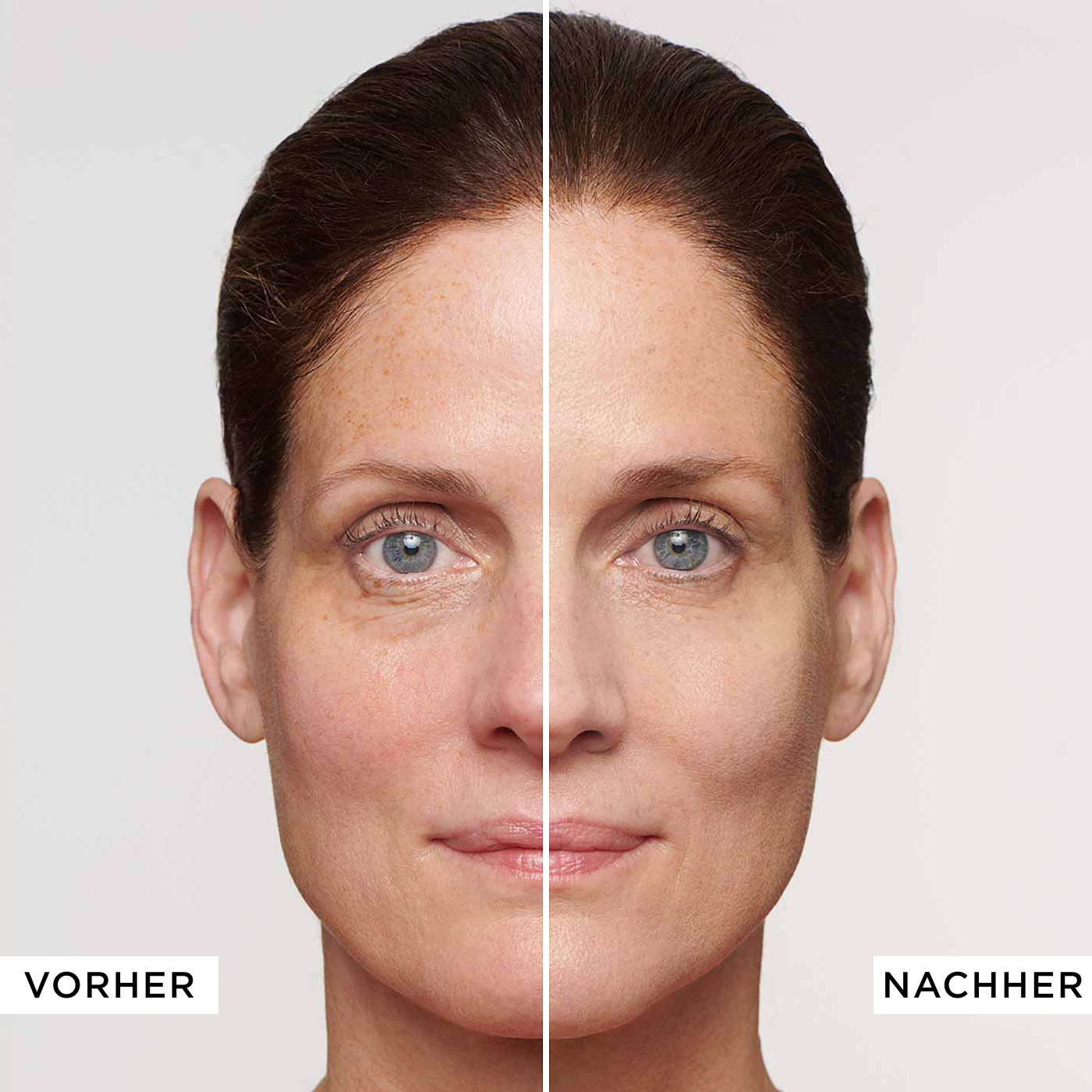 Before and after picture of using the product