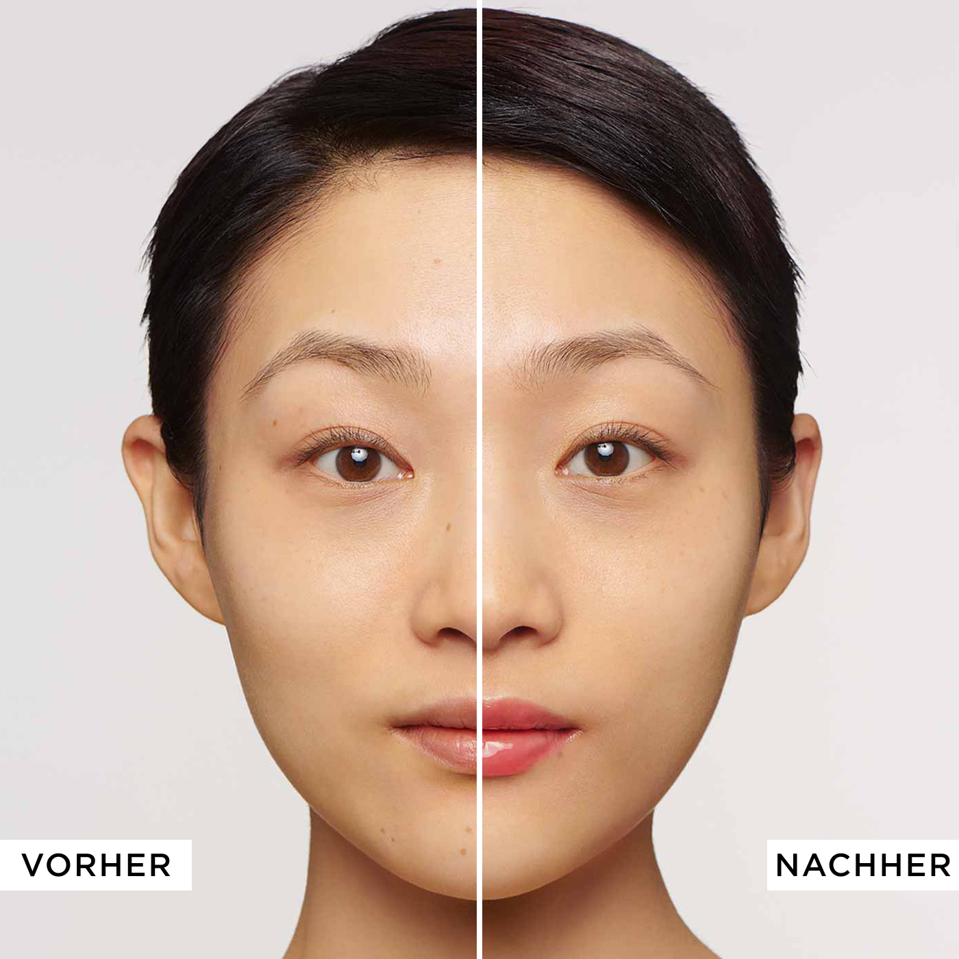 Before and after picture of using the product