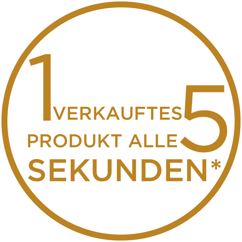 1 VERKAUFTES PRODUKT ALLE 5 SEKUNDEN*