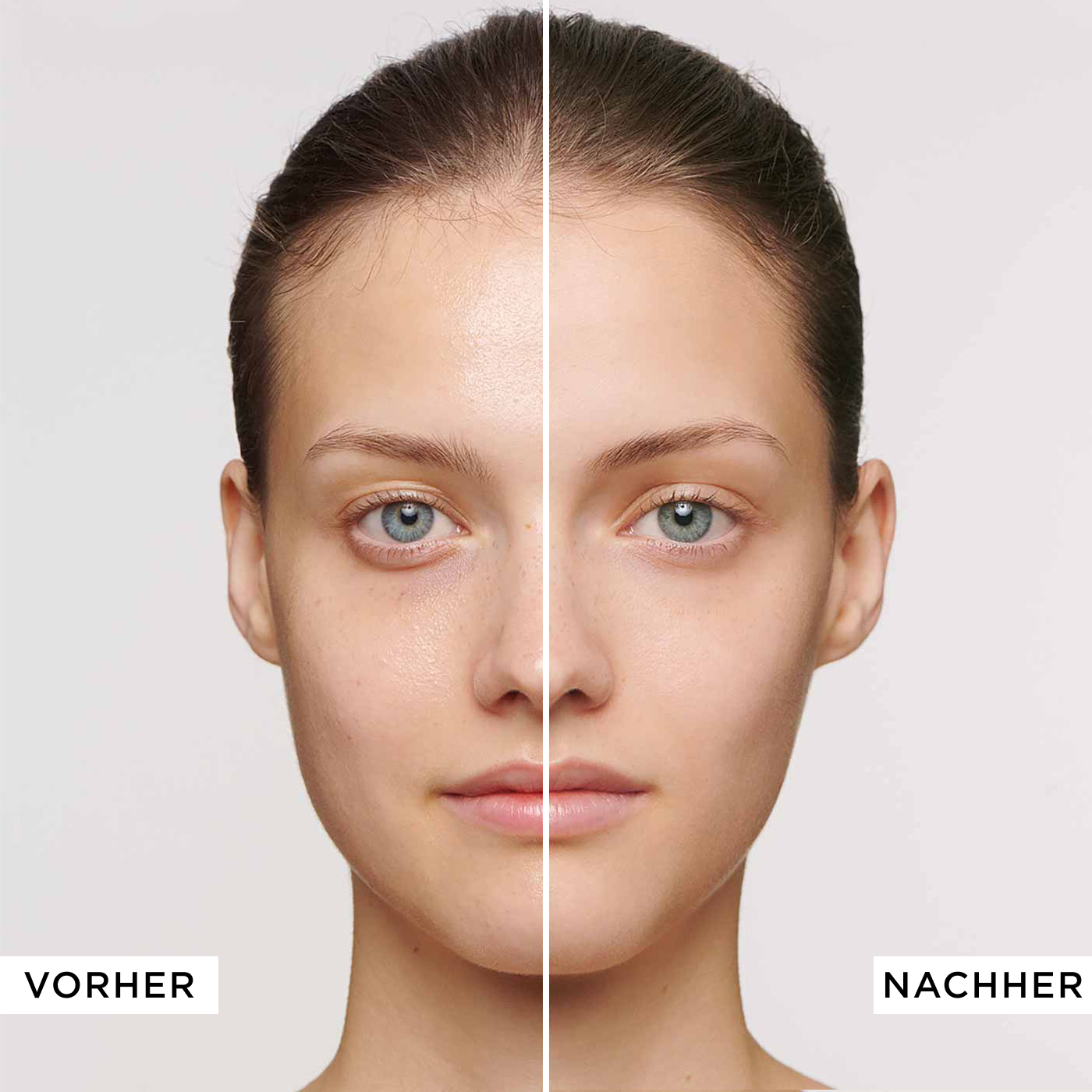 Before and after picture of using the product