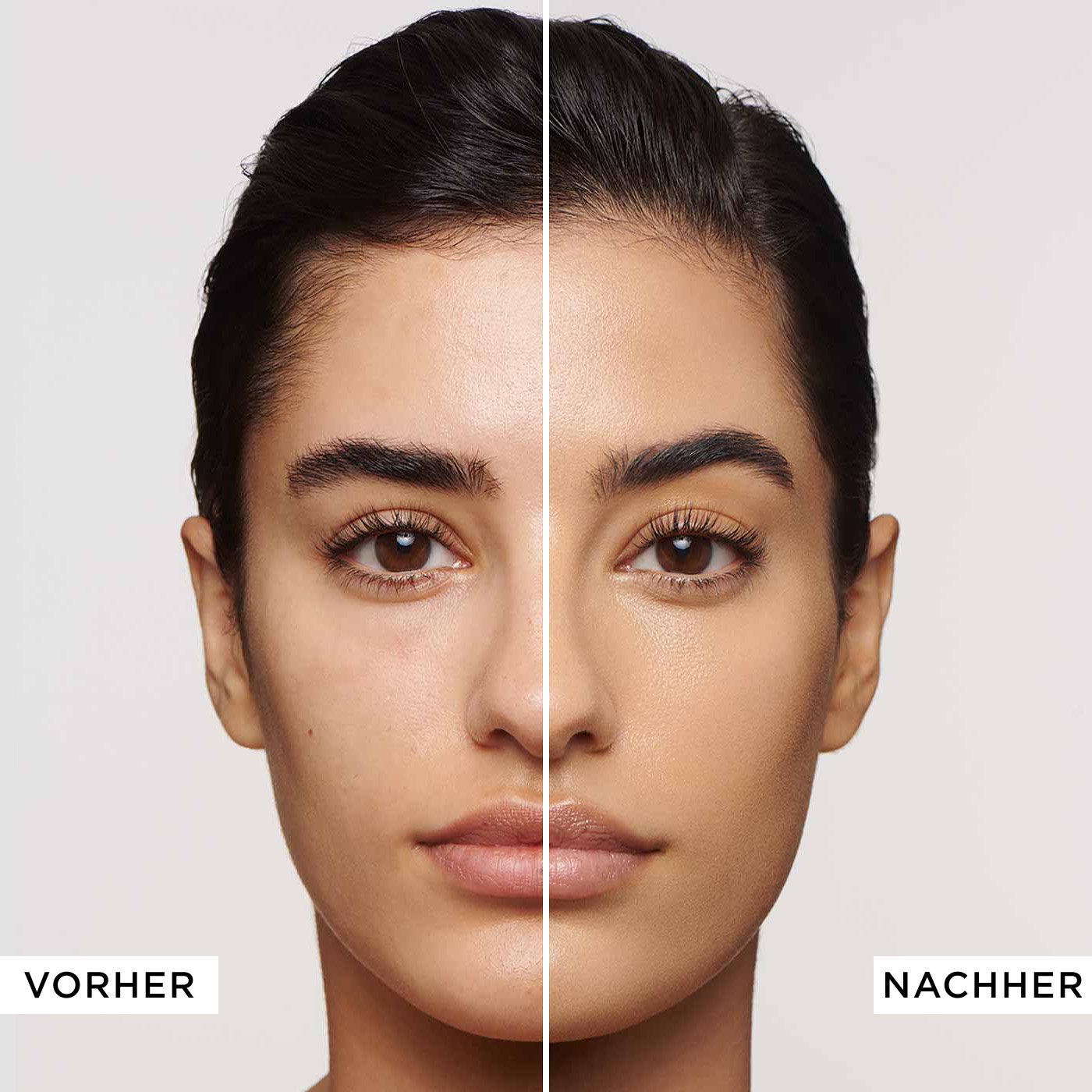 Before and after picture of using the product