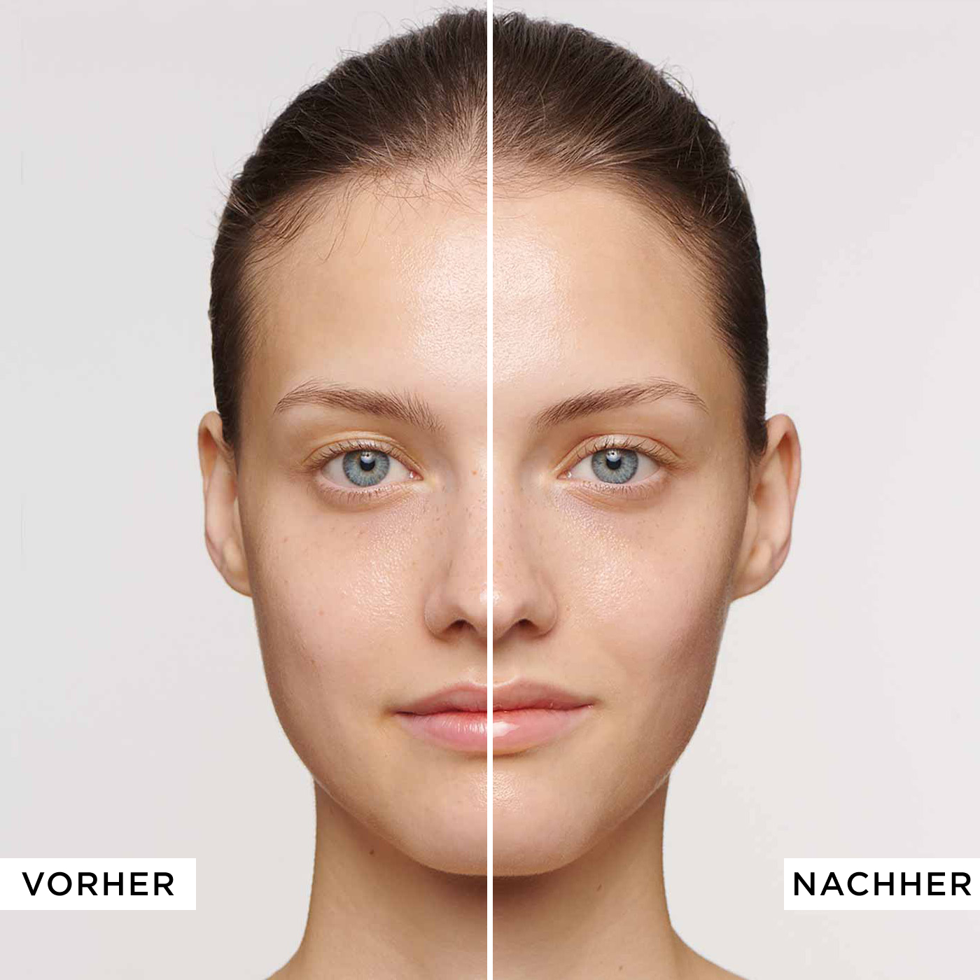 Before and after picture of using the product