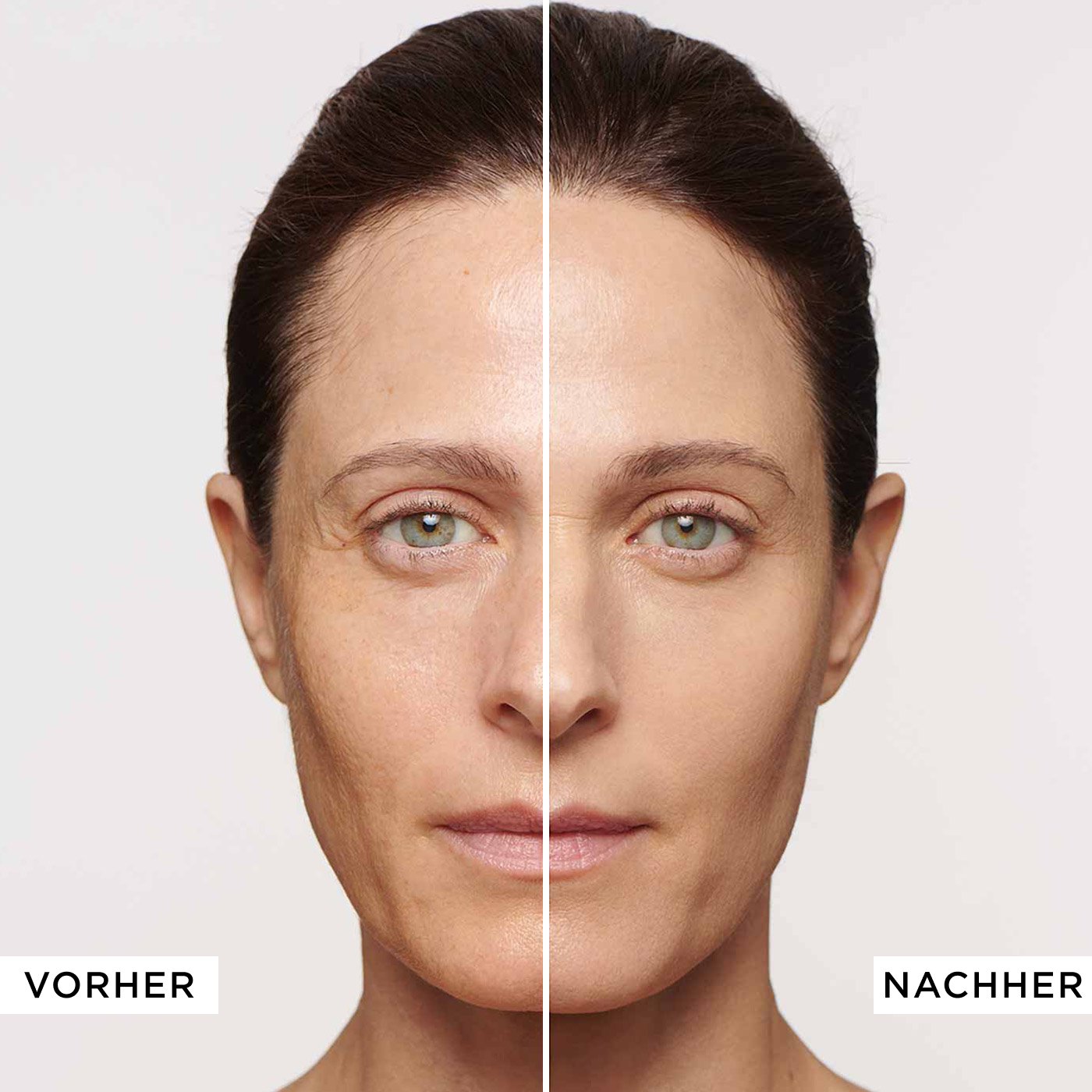 Before and after picture of using the product