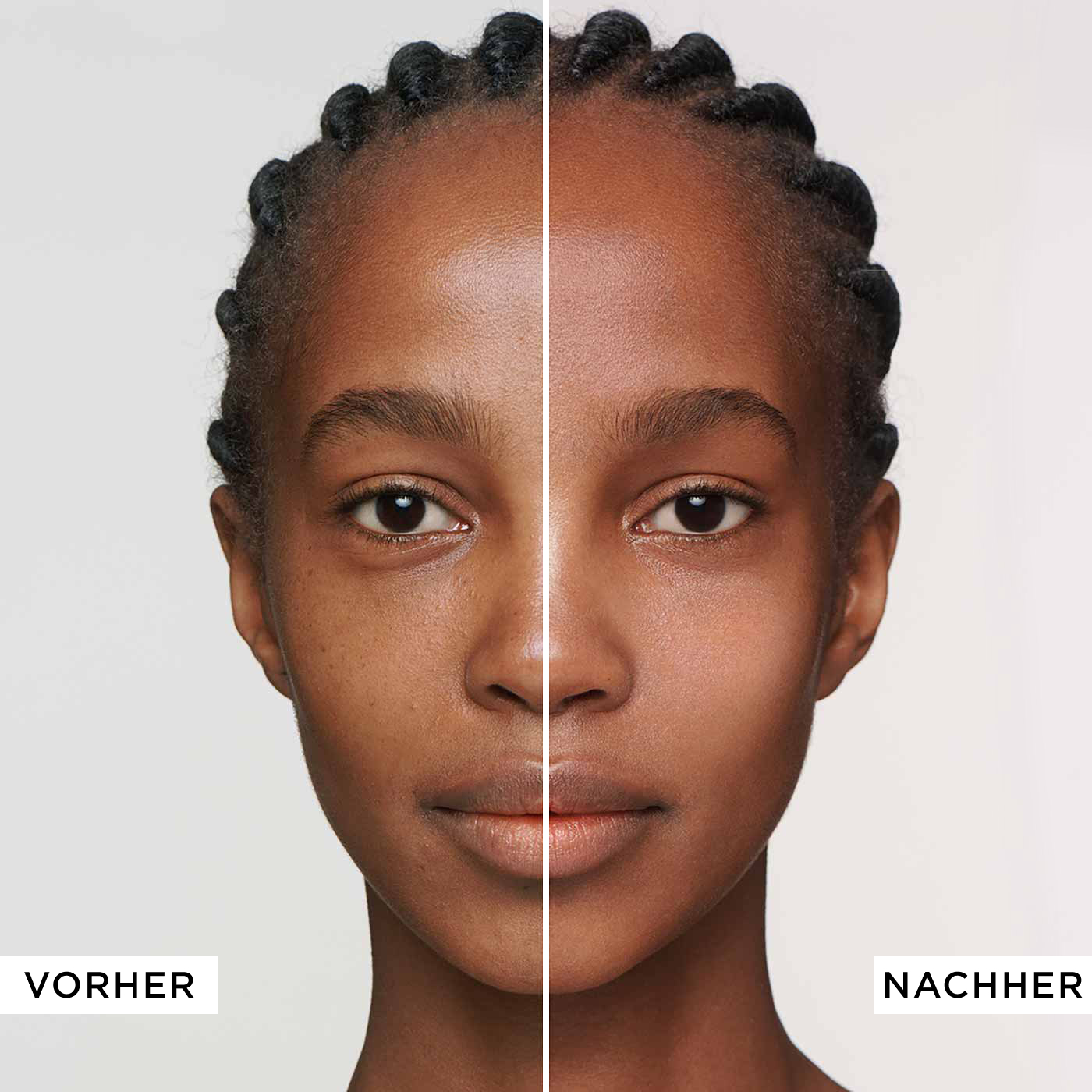 Before and after picture of using the product