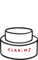 Un dessin d'un pot de produits Clarins