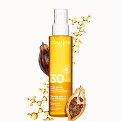 Plan produit Huile solaire éclat corps SPF 30