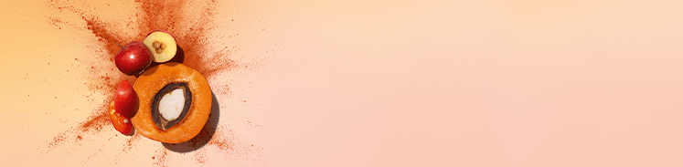 Visuel regroupant de l’extrait de baie de goji bio, de l’extrait de graine d’acérola, de l’huile d'abricot bio et de l’extrait de paprika.