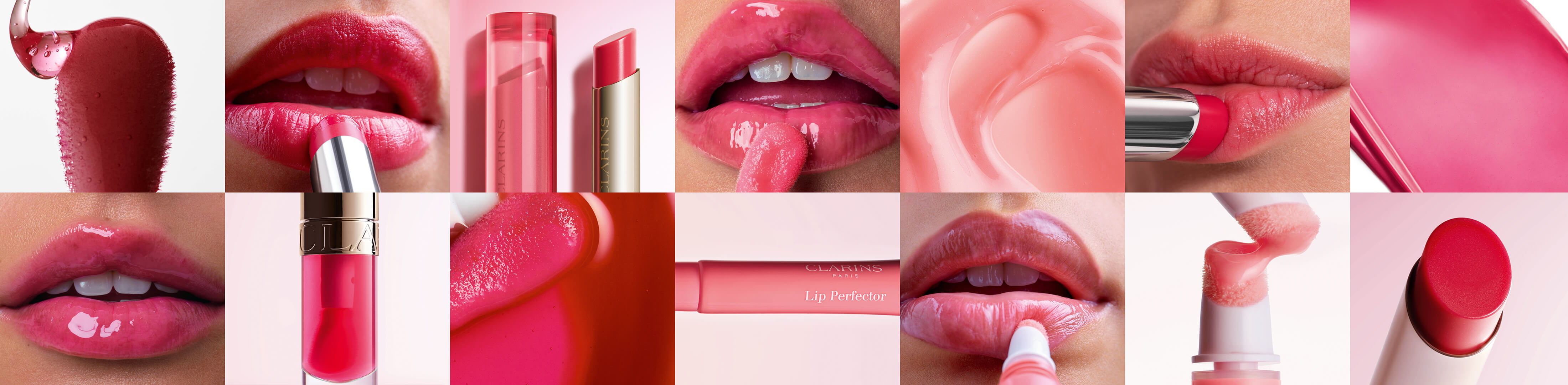 Banner mit allen Lippenprodukten