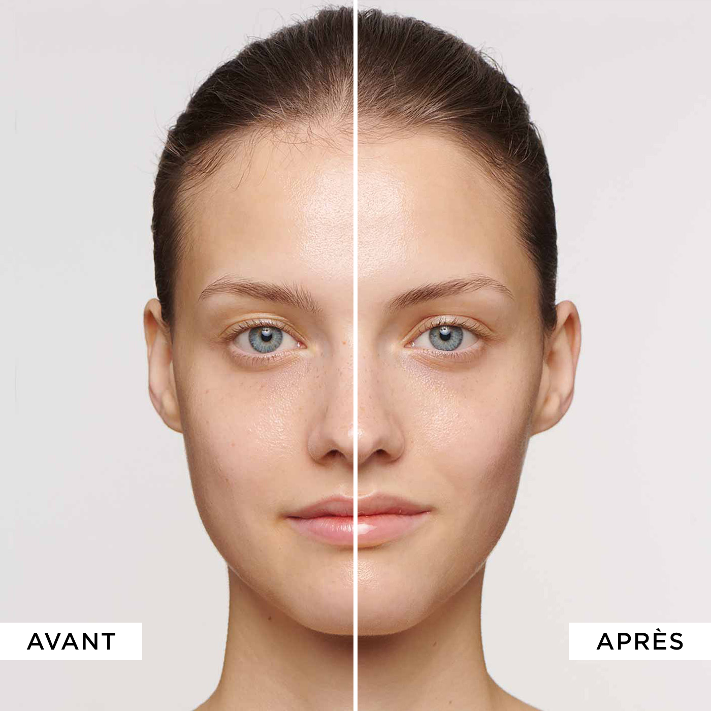 Before and after picture of using the product