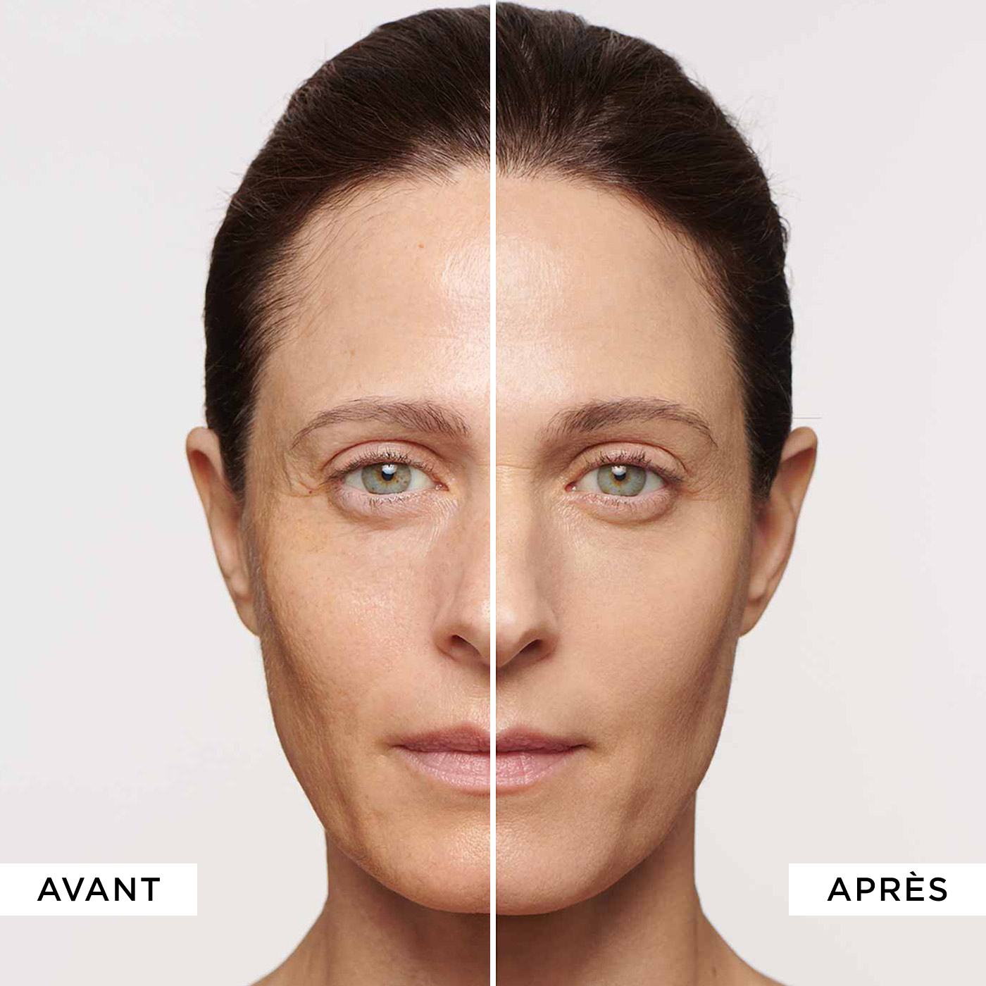 Before and after picture of using the product