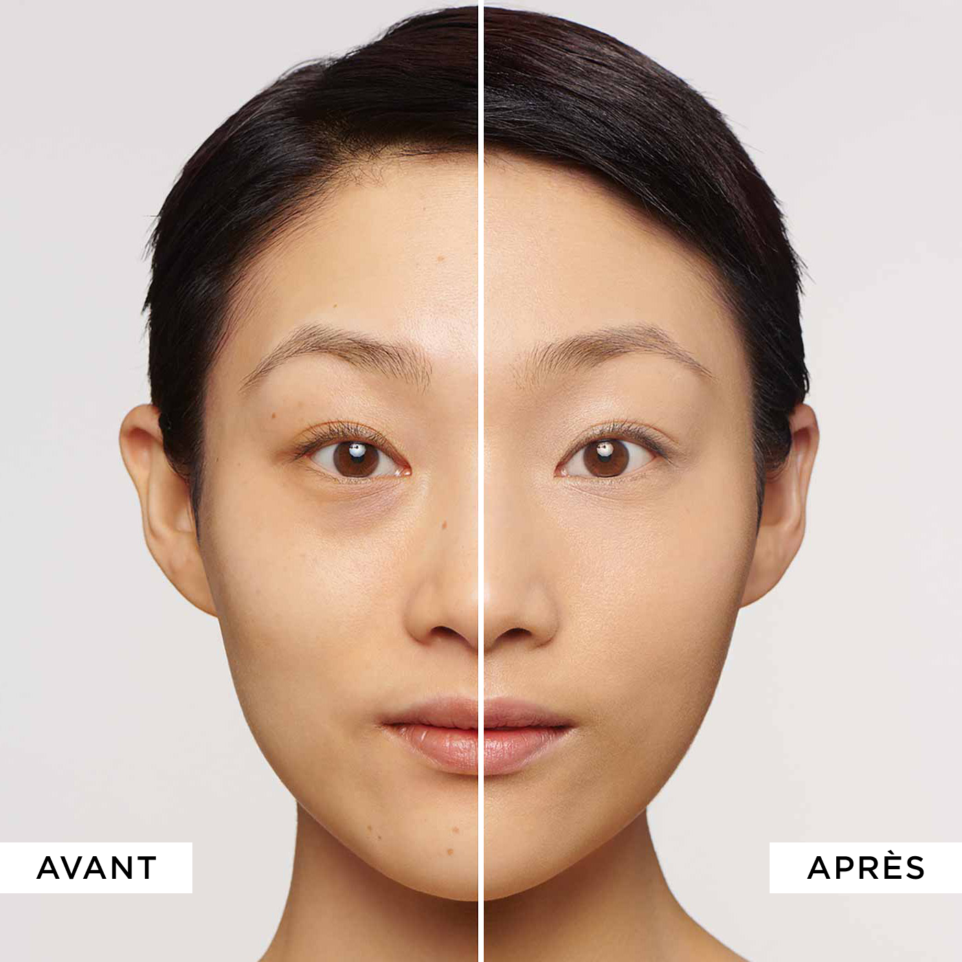 Before and after picture of using the product