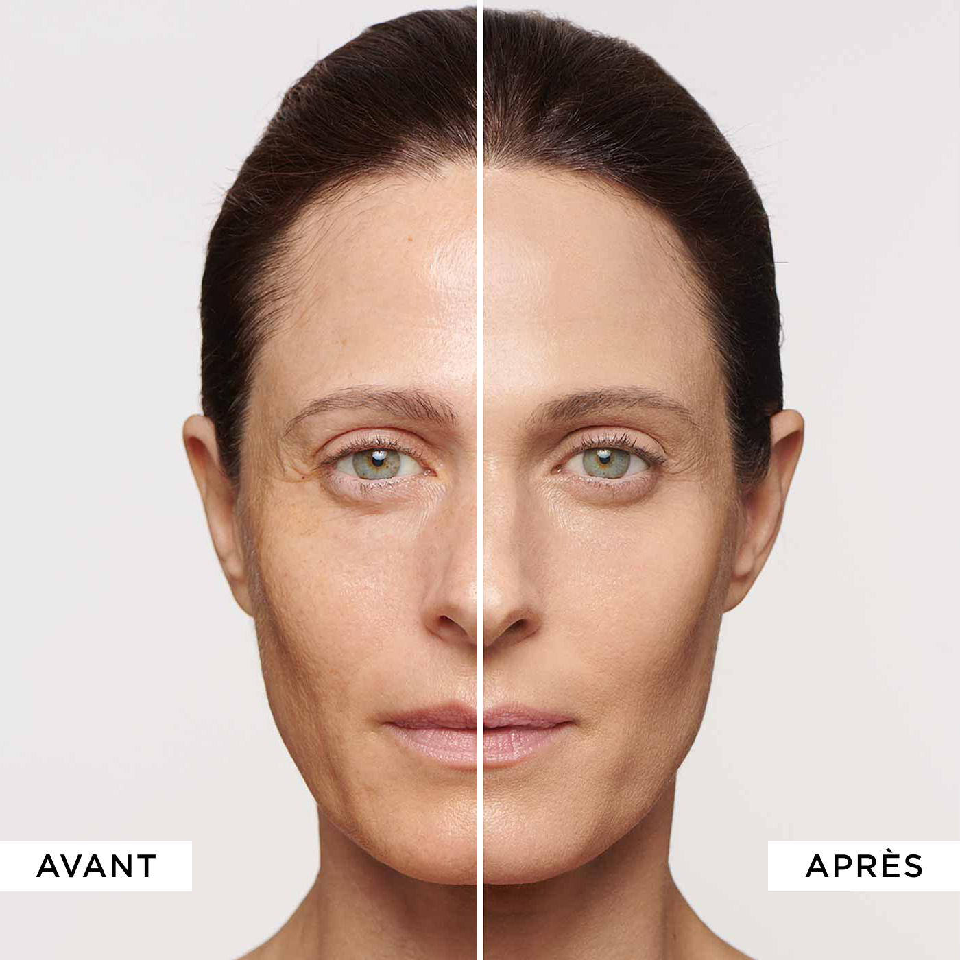 Before and after picture of using the product