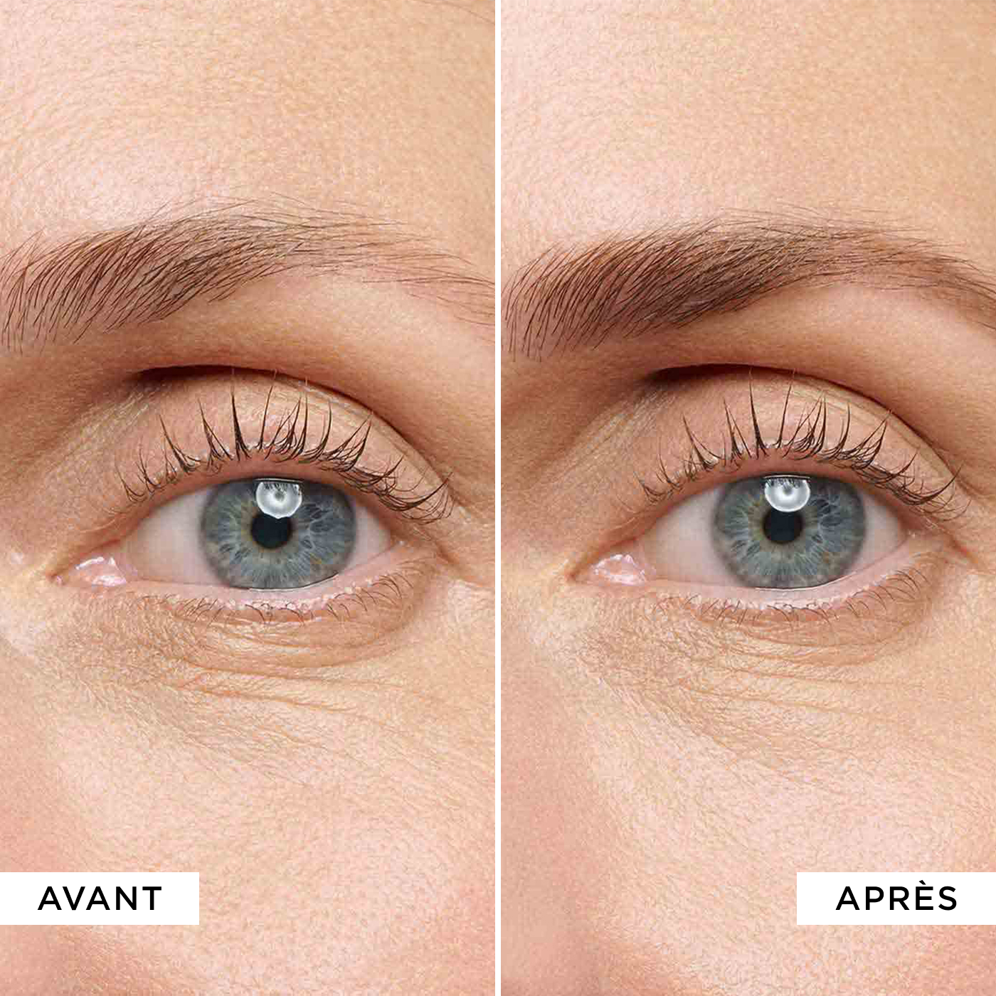 Before and after picture of using the product