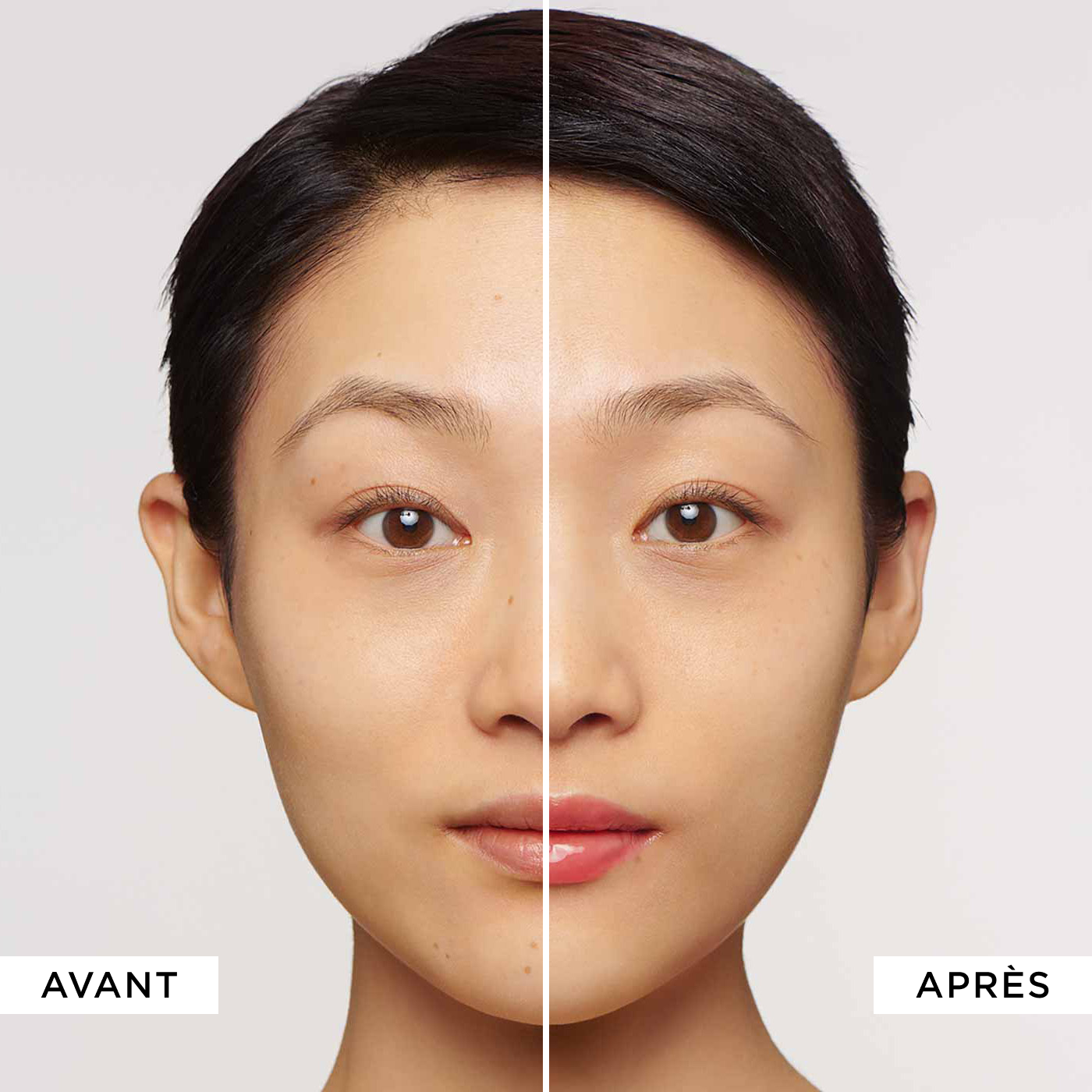 Before and after picture of using the product