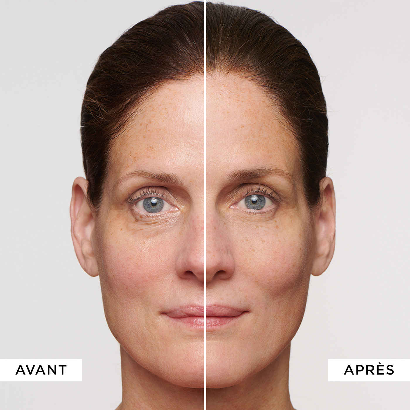 Before and after picture of using the product