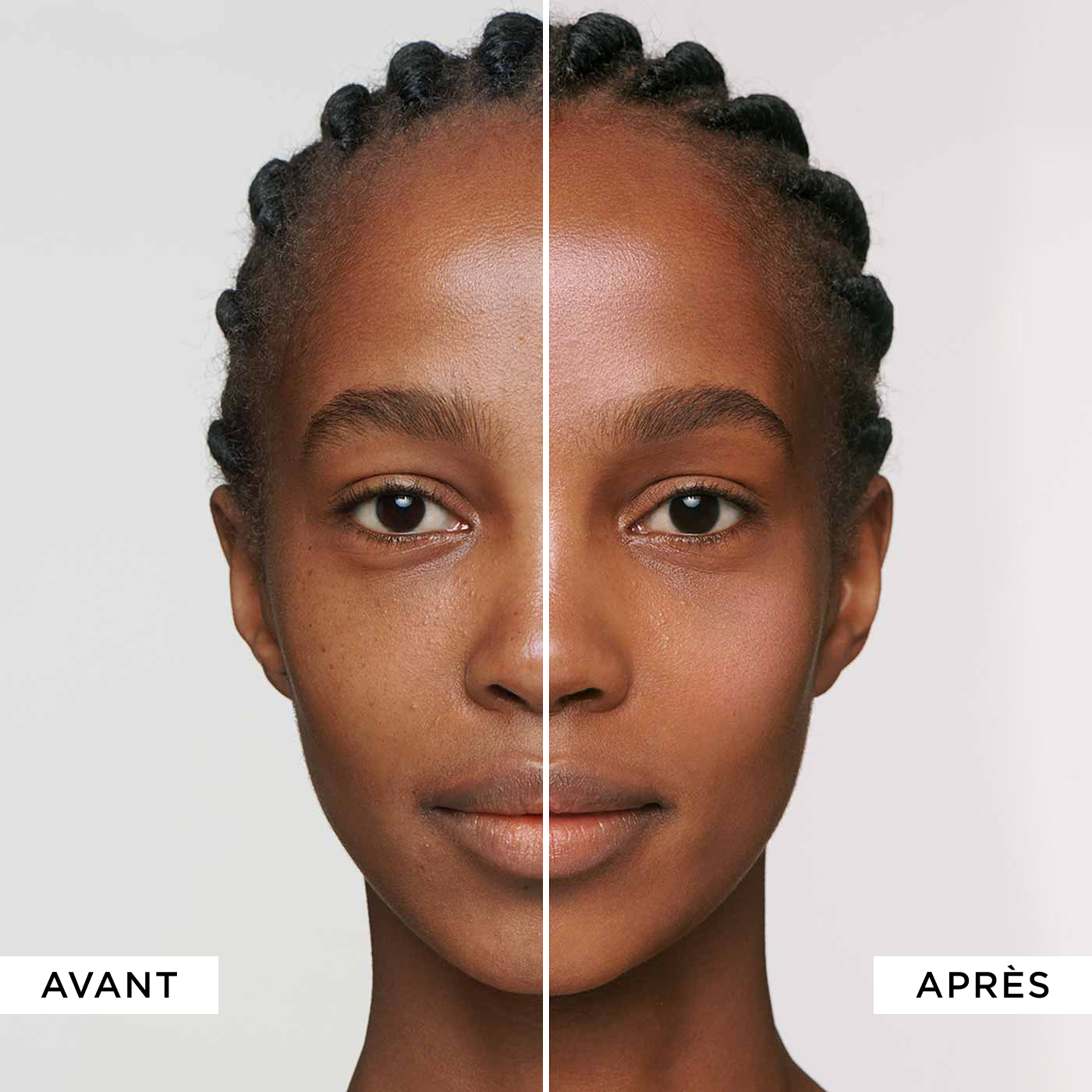 Before and after picture of using the product