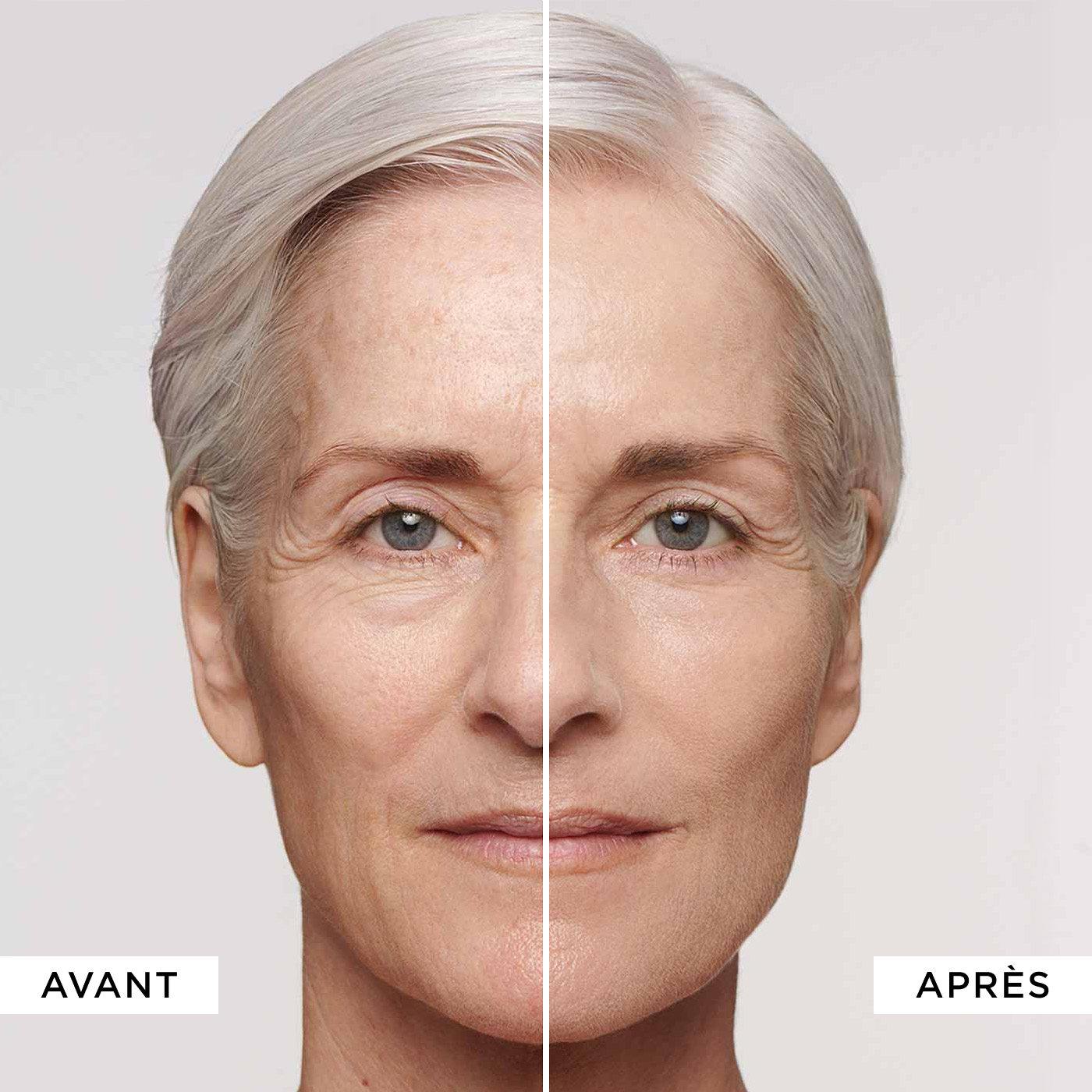 Before and after picture of using the product